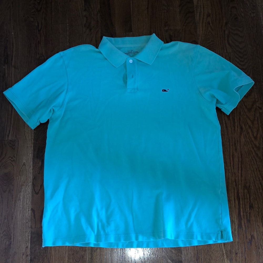 VINEYARD VINES TEAL POLO